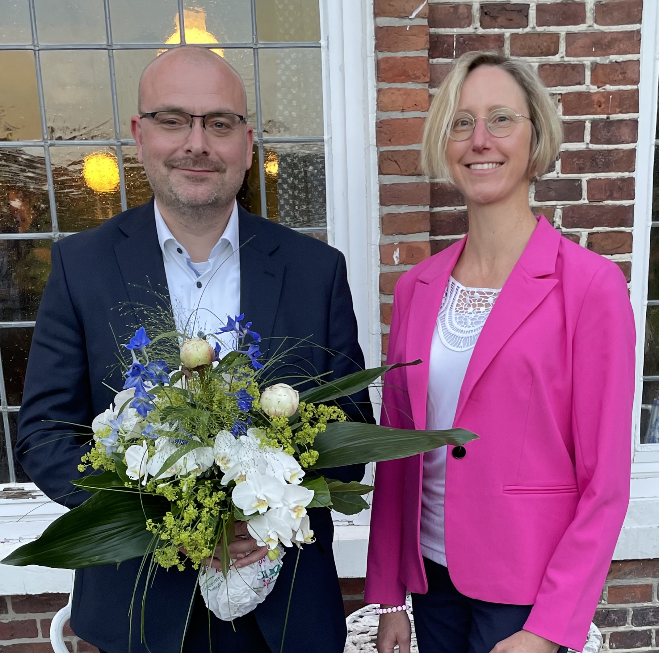 B�rgermeisterkandidat Rico Busch und Claudia Beeken 